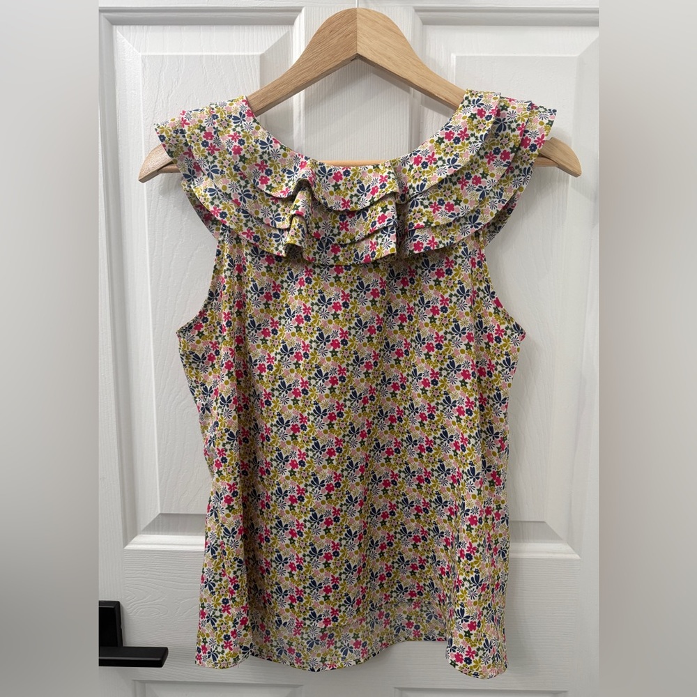 Liberty London For Target Floral Ruffle Sleeveless Blouse.